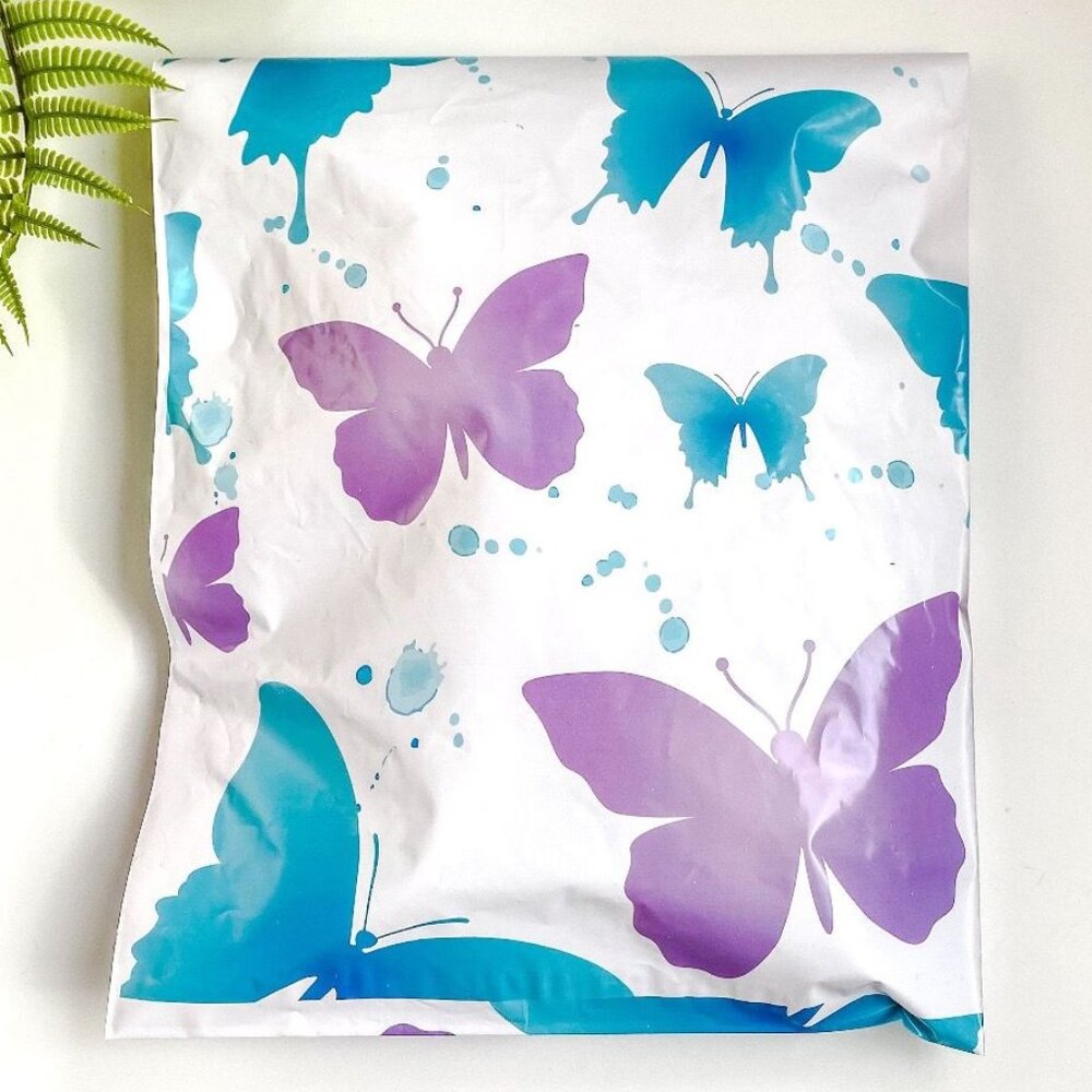 25ct Medium 10 x 13 Butterflies Poly Mailers